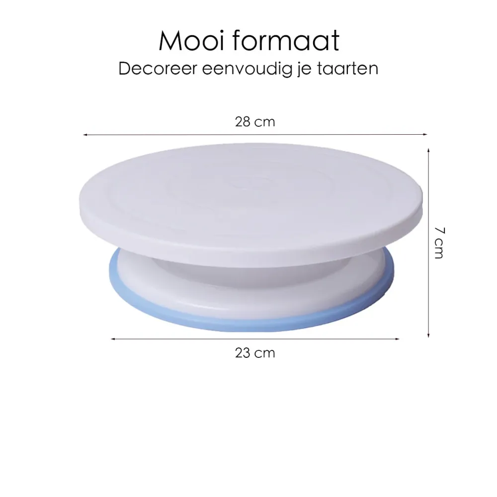 Taartplateau - Draaibaar - Anti-slip - Draaiplateau Taart - Turntable Cake