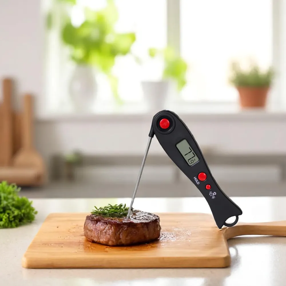 Vleesthermometer Digitaal Keuken - Zwart - BBQ Thermometer - Kookthermometer - Kernthermometer - Ideaal voor Bakken, Brade...