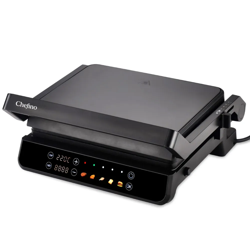 Chefino Forza Digitale Contactgrill - XL - 2000W - PFAS-vrij, uitneembare platen & 5 kookstanden - Groot Formaat - Tosti i...