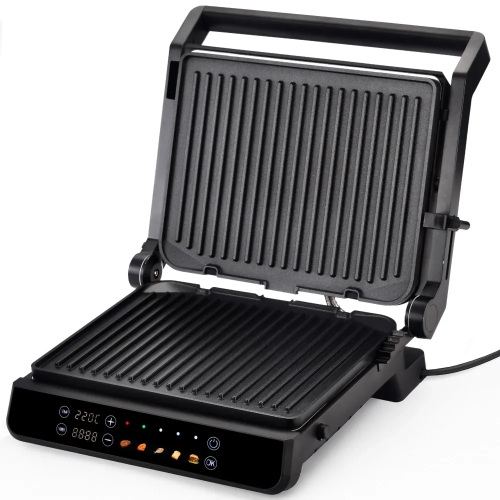 Chefino Forza Digitale Contactgrill - XL - 2000W - PFAS-vrij, uitneembare platen & 5 kookstanden - Groot Formaat - Tosti i...