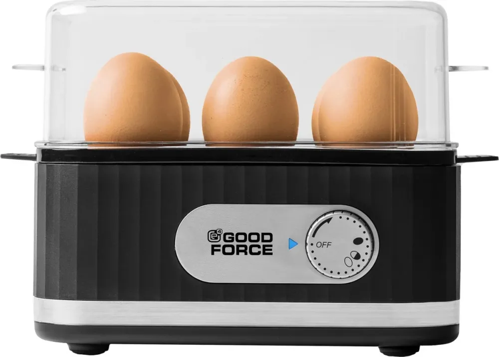 Elektrische GoodForce eierkoker - voor 1 - 6 eieren - met timer en alarm