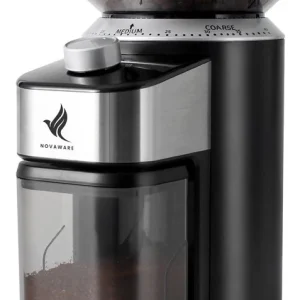 NovaWare Koffiemolen Pro – Elektrische Koffiemolen – Koffiebonen maler – Koffiemaler - Coffee Grinder - Zwart