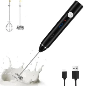 Vesfy Elektrische Melkopschuimer – USB Oplaadbaar – Krachtig & Snel – 3 Snelheden – Perfect Melkschuim voor Cappuccino & L...