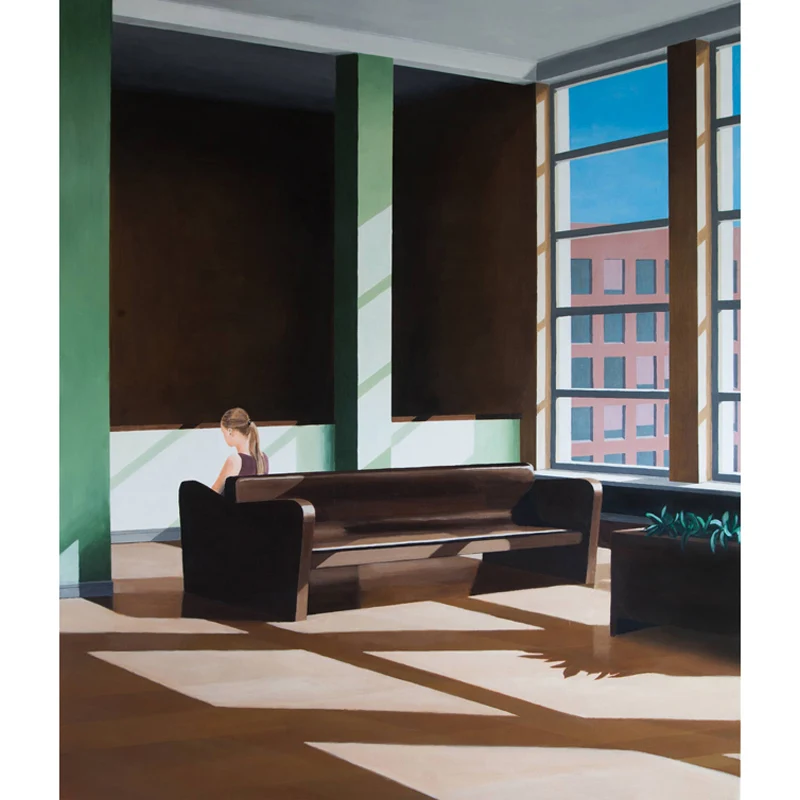Cappuccino Sitting Alone Painting Murals Stain Resistant Wall Covering Girls Bedroom Brown