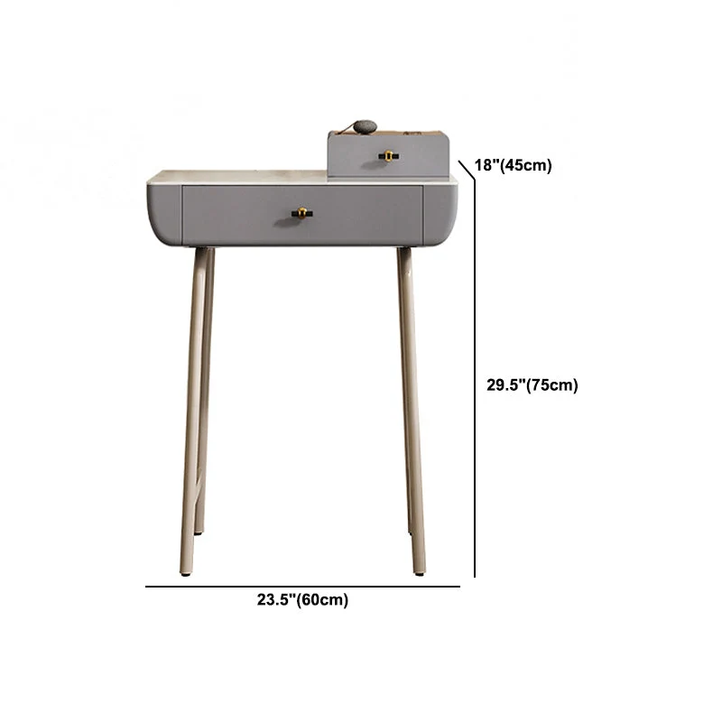 Glam Wood/ Marble Drawer Vanity Table and Stool Set Bedroom 20l