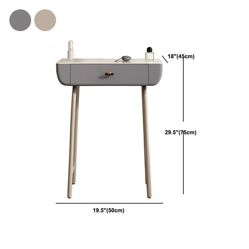 Glam Wood/ Marble Drawer Vanity Table and Stool Set Bedroom 20l