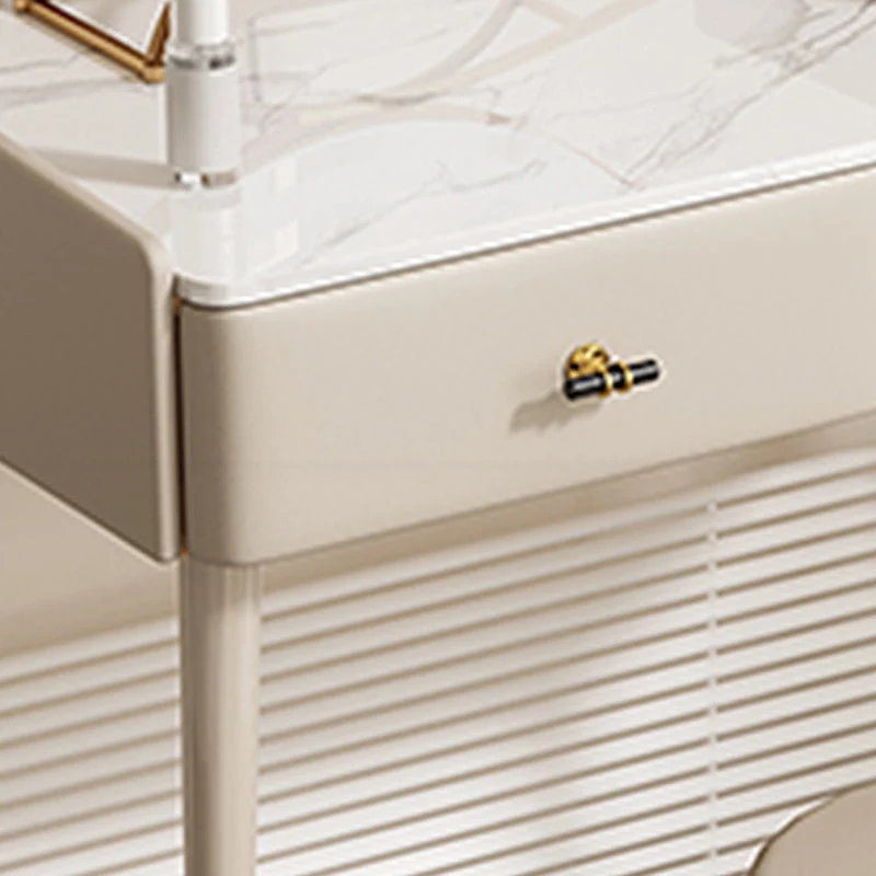 Glam Wood/ Marble Drawer Vanity Table and Stool Set Bedroom 20l