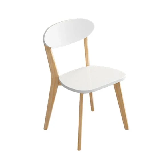 Minimalist White Rectangle Shape Dining Set Solid Wood Gebruikelijk Dining Set 4 Legs Base 39