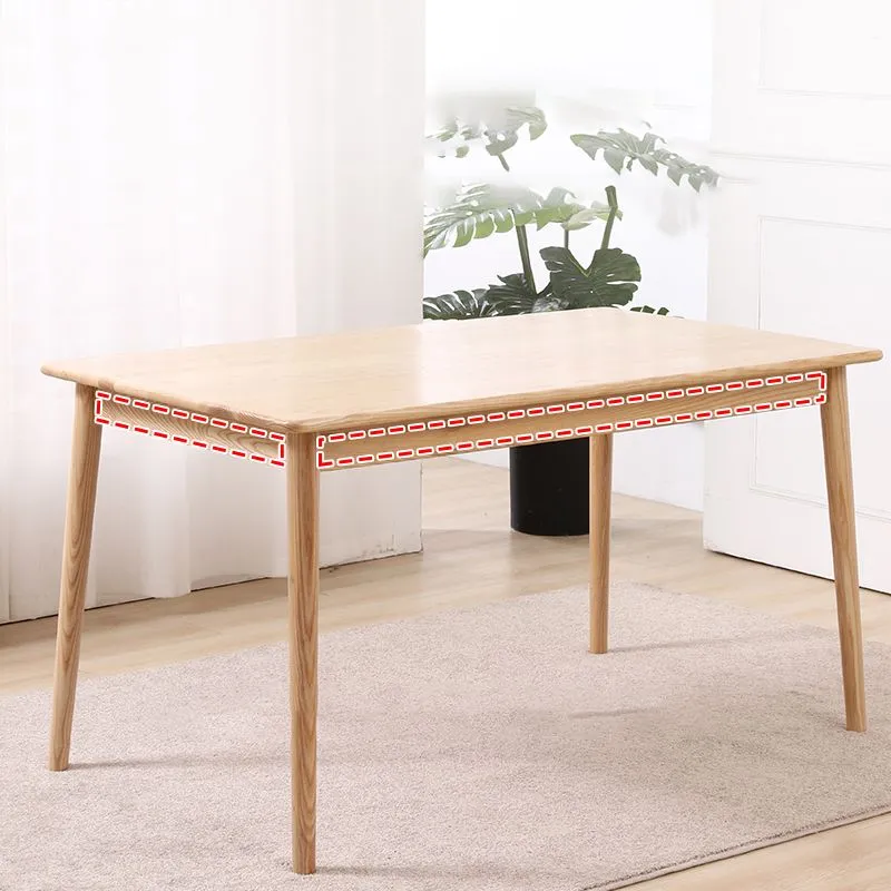 Minimalistisch Style Solid Wood Dining Table Set Rectangle Shape Formal Dinette Set