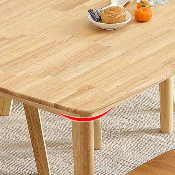 Minimalistisch Style Solid Wood Dining Table Set Rectangle Shape Formal Dinette Set