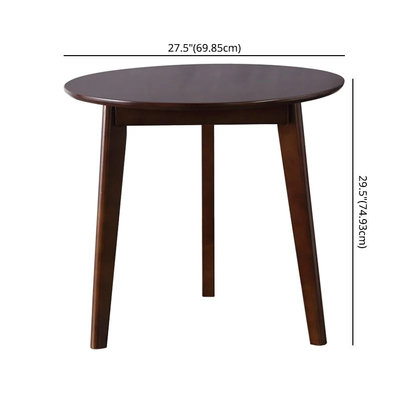 Modern Style Solid Wood Taupe Dining Room Set Round Table Formal Dining Table Furniture 27