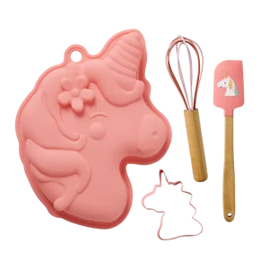Silicone Baking Mold - Lichtrood - Unicorn Love Theme - Set 4