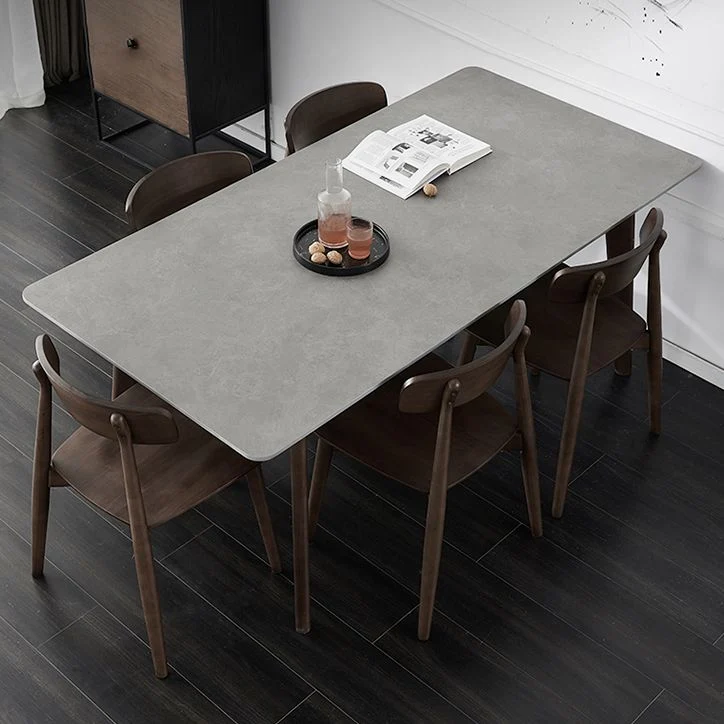 Standaard Sintered Stone Dining Room Set 4 Black Metallic Legs Kitchen Furniture 47