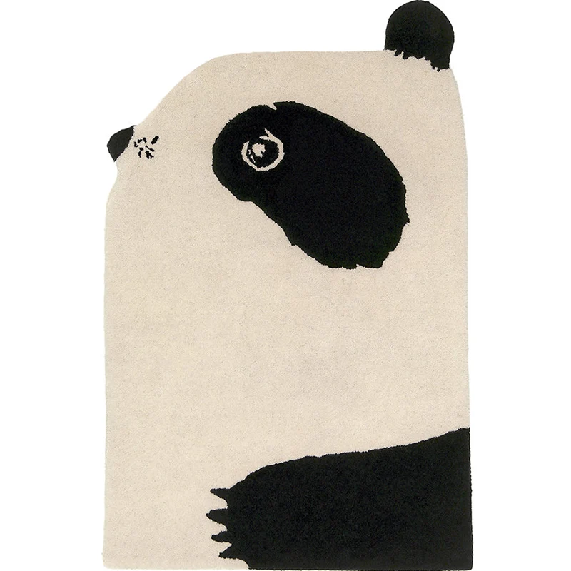 Cute Cartoon Animal Gestreept Rug Multi-Color Cotton Blend Rug Anti-Slip Backing Carpet Childrens Bedroom Dark