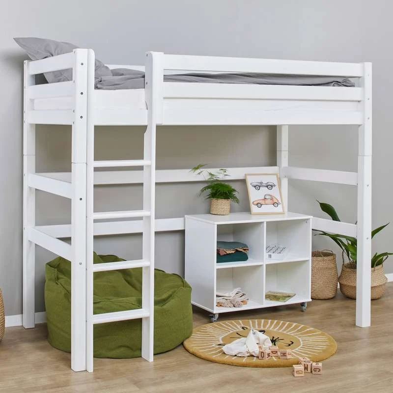 Hoppekids ECO Kostbaar - Hoogslaper - 90x200 cm. - Wit
