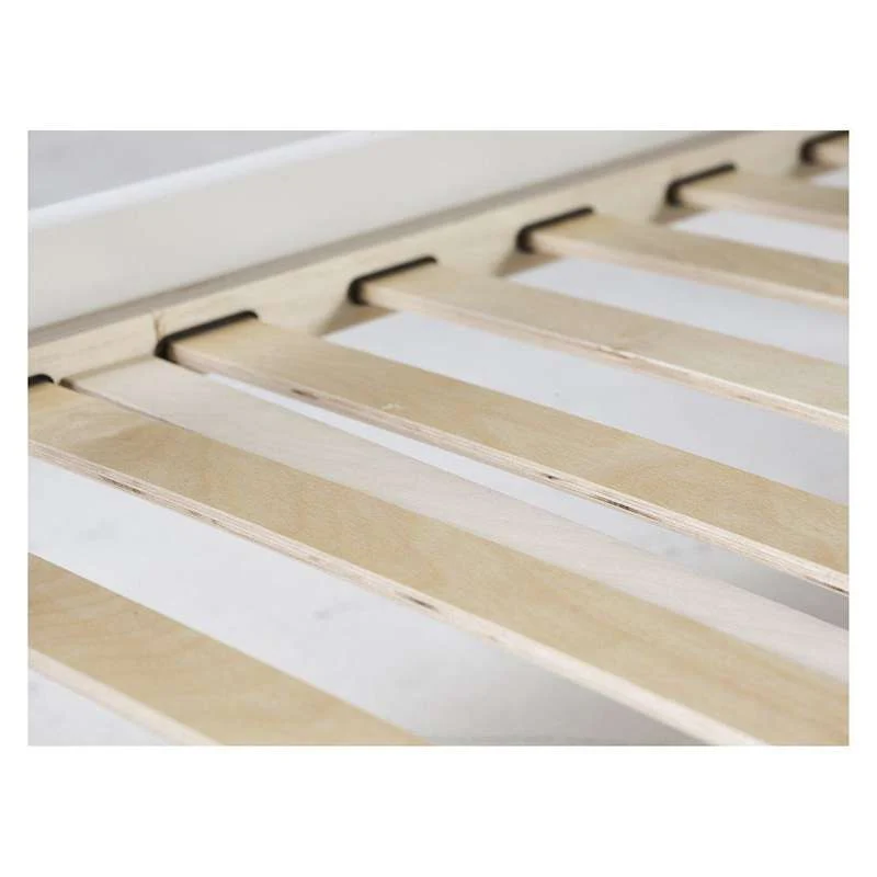 Hoppekids ECO Verfijnd - Stapelbed - 90x200 cm. - Hoekcombinatie - Rechte Ladder - Flexibele Inlegbodem - Wit