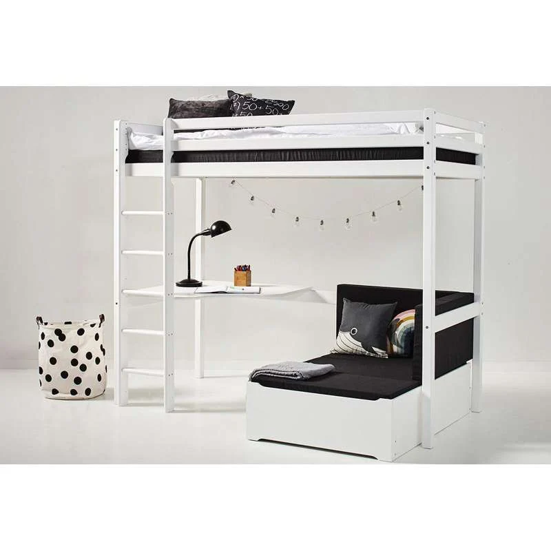 Hoppekids Madras til Lounge Modul - 80x200 cm. - 5-delt - Sort