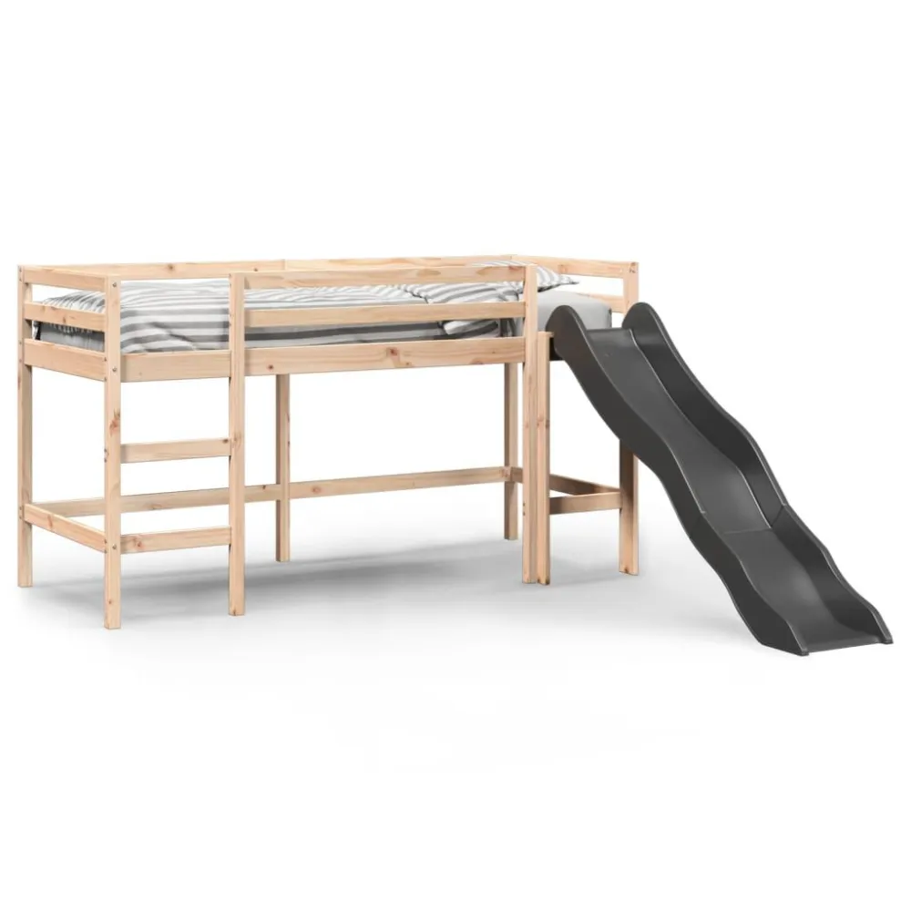 Kinderhoogslaper zonder matras massief grenenhout 80x200 cm