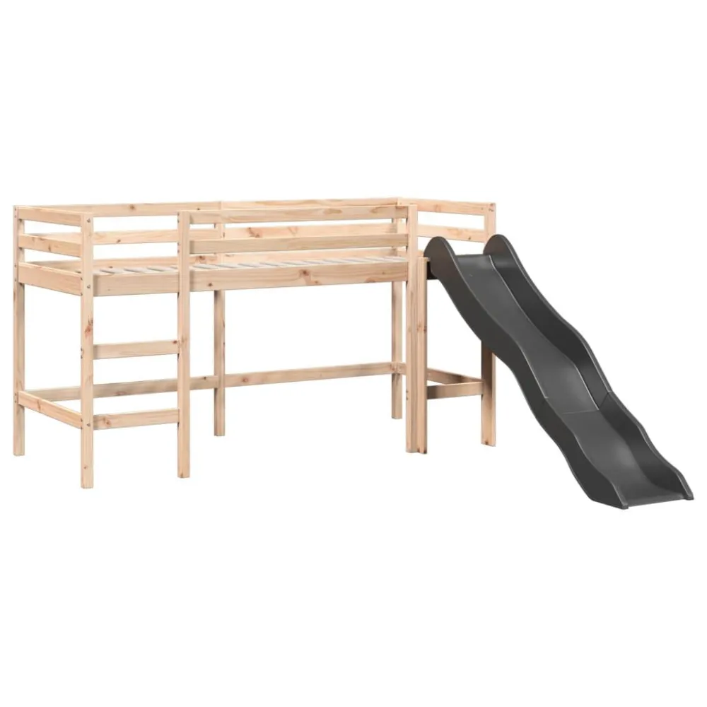 Kinderhoogslaper zonder matras massief grenenhout 80x200 cm