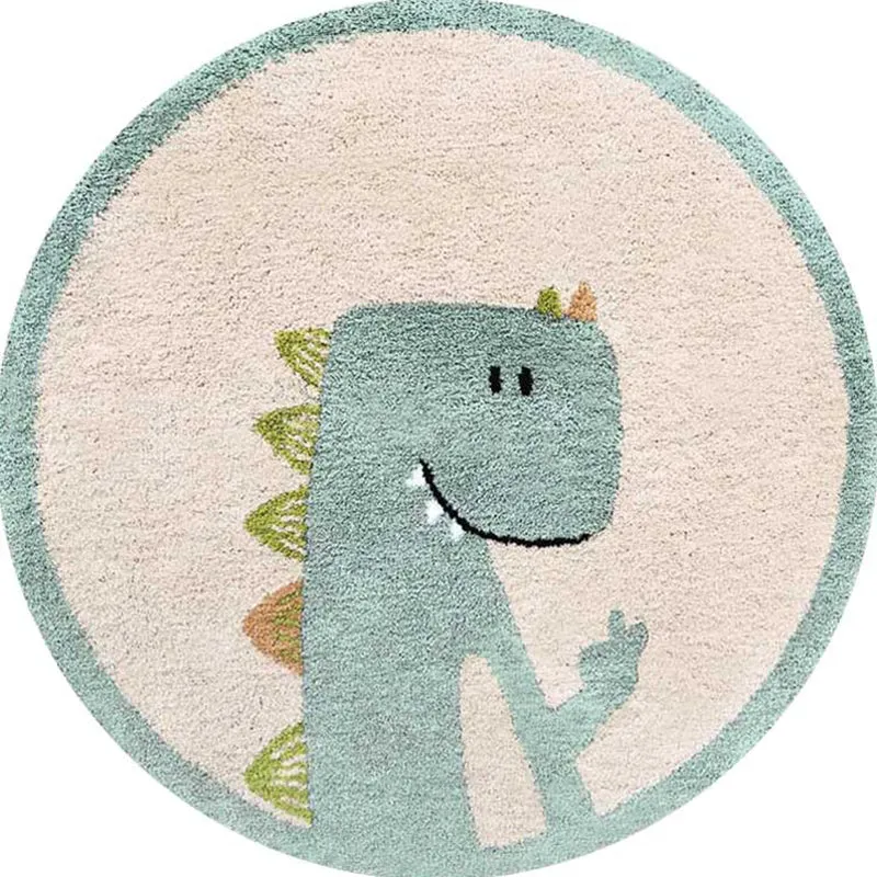 Lovely Kids Bedroom Rug Veelvoudig Colored Cartoon Animal Indoor Rug Polyster Non-Slip Machine Washable Area Carpet Pink