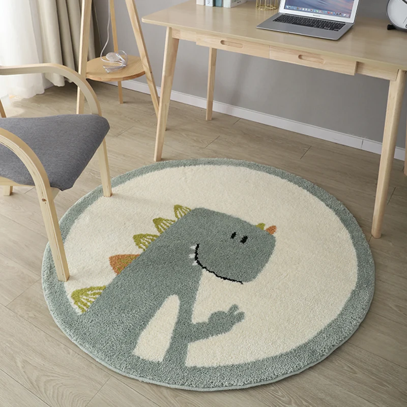 Lovely Kids Bedroom Rug Veelvoudig Colored Cartoon Animal Indoor Rug Polyster Non-Slip Machine Washable Area Carpet Pink