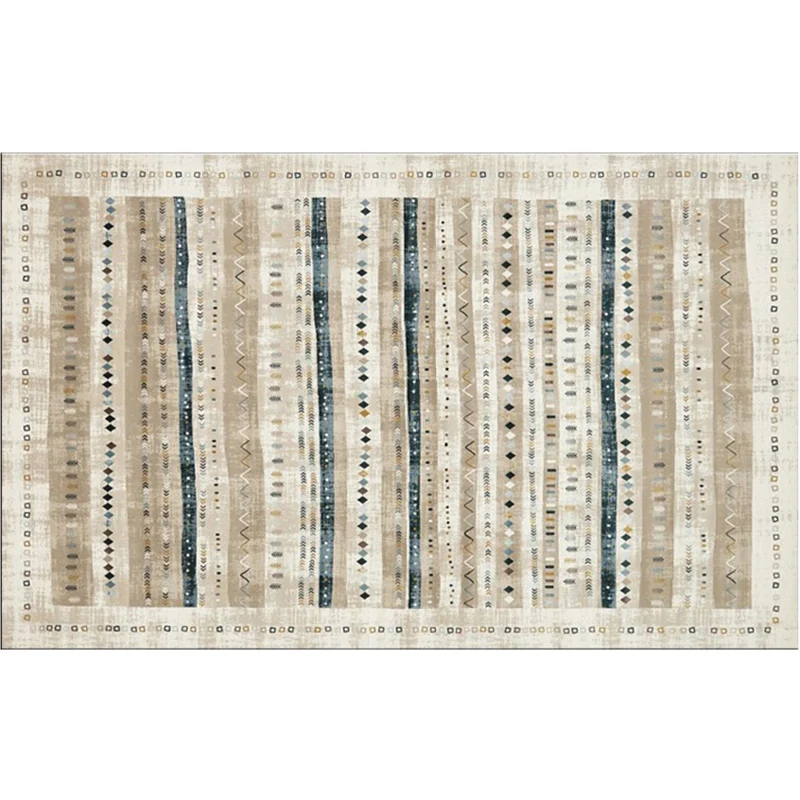 Nostalgie Tapijt met veelkleurig patroon Polyesterweefsel Bohemen-tapijt Antislip achterkant Vlekbestendig wasbaar tapijt...