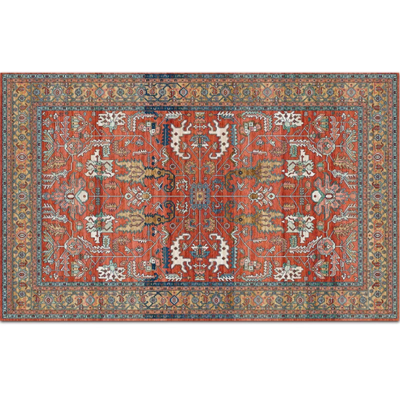 Nostalgie Tapijt met veelkleurig patroon Polyesterweefsel Bohemen-tapijt Antislip achterkant Vlekbestendig wasbaar tapijt...