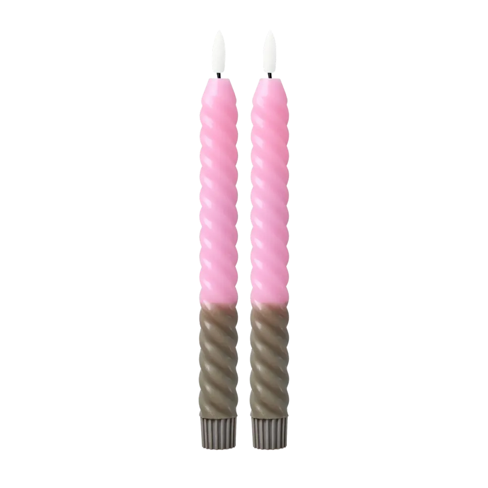 Candle - Dark Sand - twee stuks