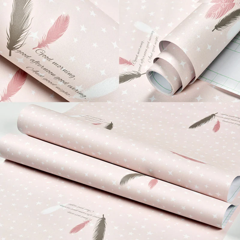 Cartoon Pattern Wall Covering Fuchsia and Blue Boy's or Girl's Bedroom Wallpaper Roll, 64.6 sq ft. | Makkelijk Schoon te M...