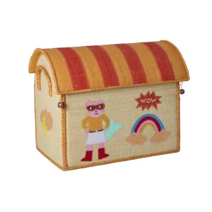 Compact Raffia Storage House - Nature - Hero Theme - Geschikt voor Kinderen