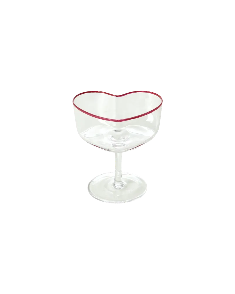 Heart Glass Champagne Coupe