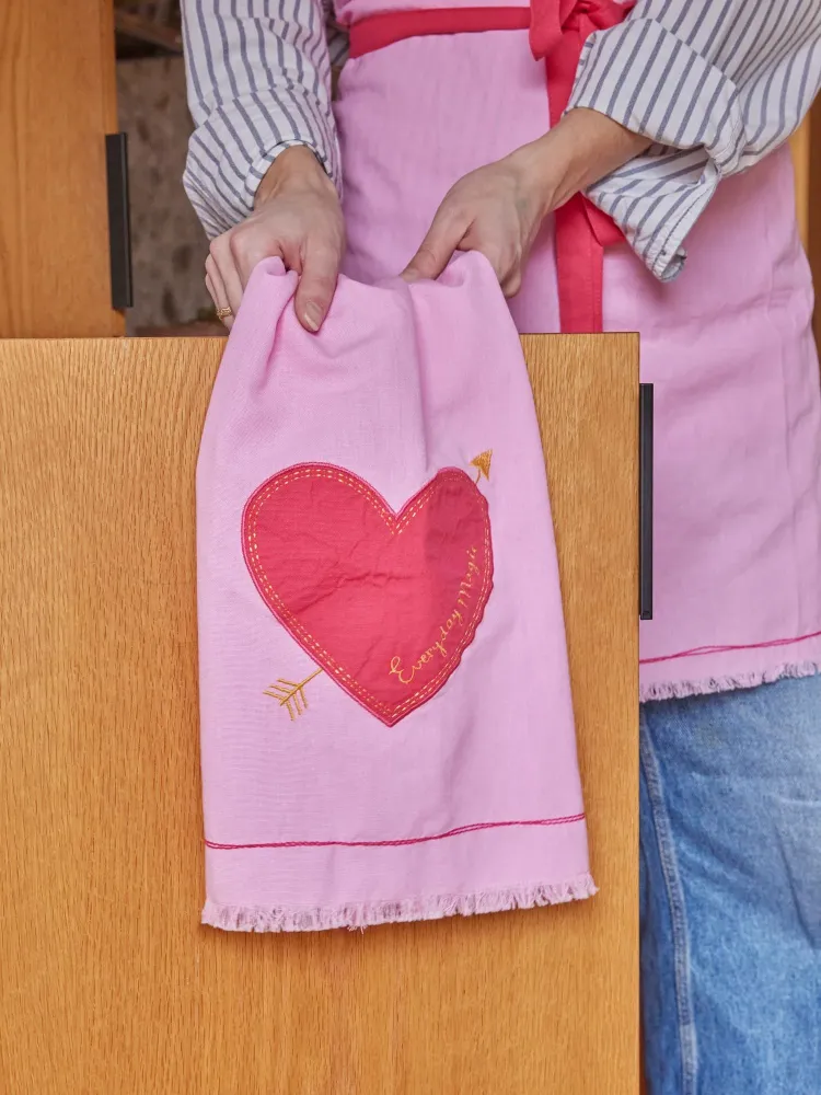 Katoenen Tea Towel - Pink