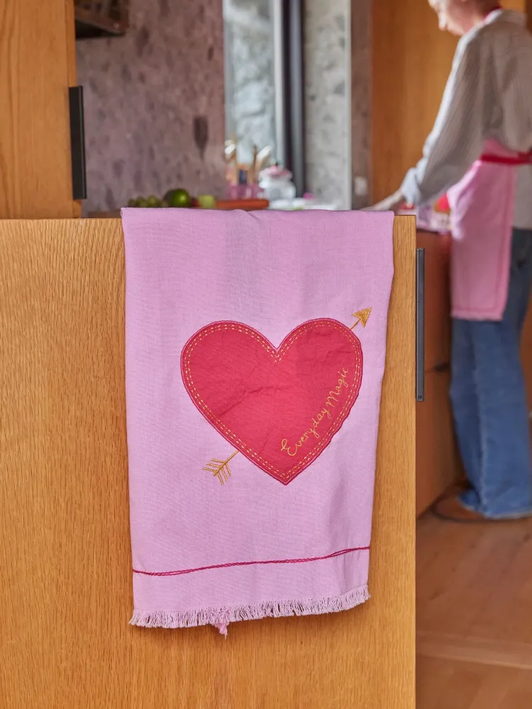 Katoenen Tea Towel - Pink