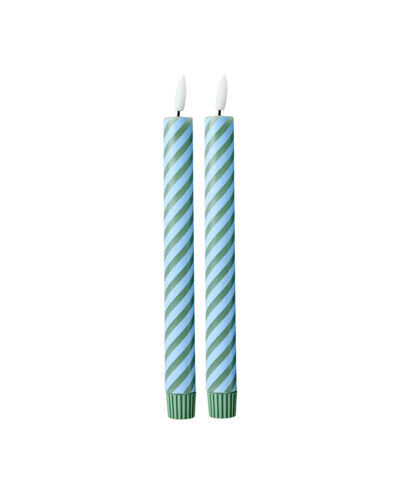 LED Candle - Zeeblauw - 2-pack Vrolijke Kleuren