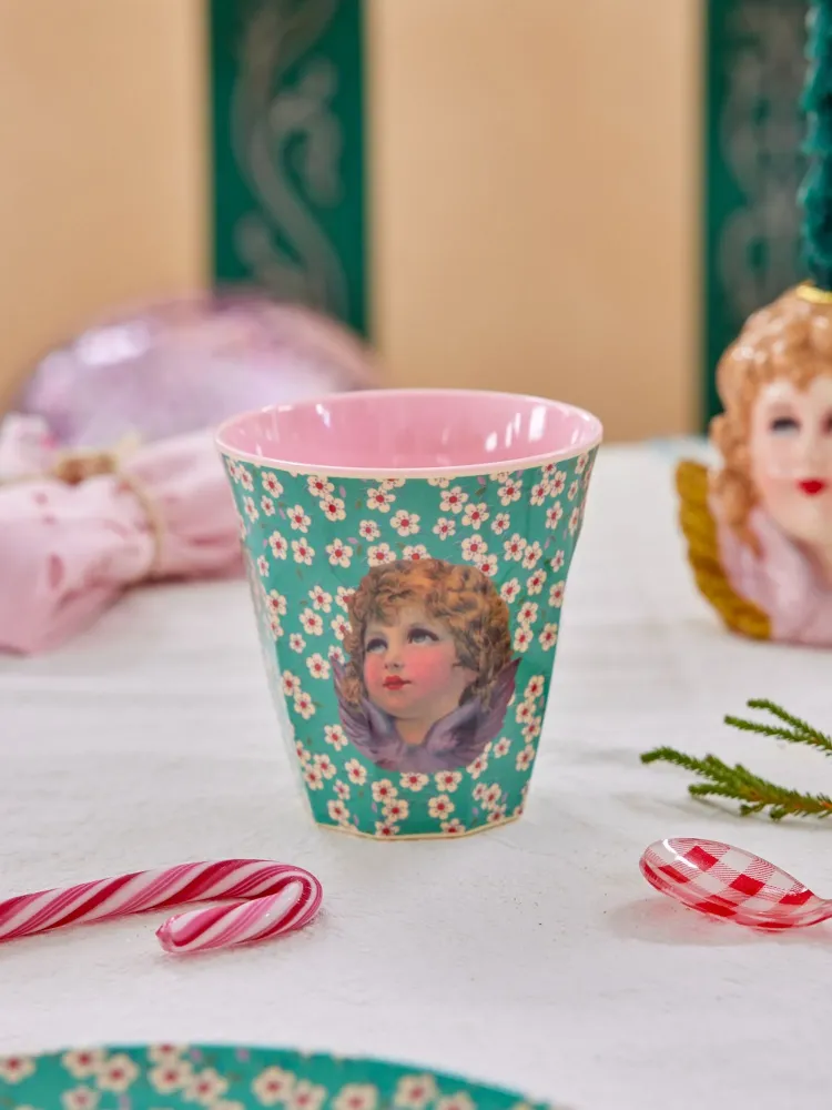 Medium Cup - Olijfgroen Vrolijke Kleuren