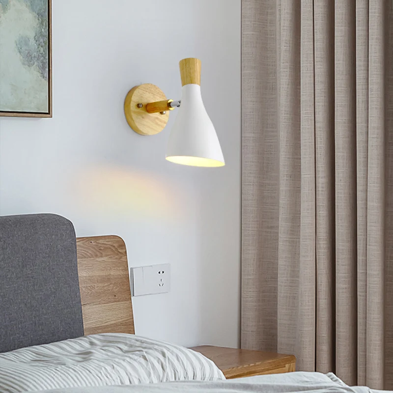 Metalen Wood Horn Wall Lamp Macaroon 1 Light Wall Light Living Room Child Bedroom | Makkelijk Schoon te Maken Grey
