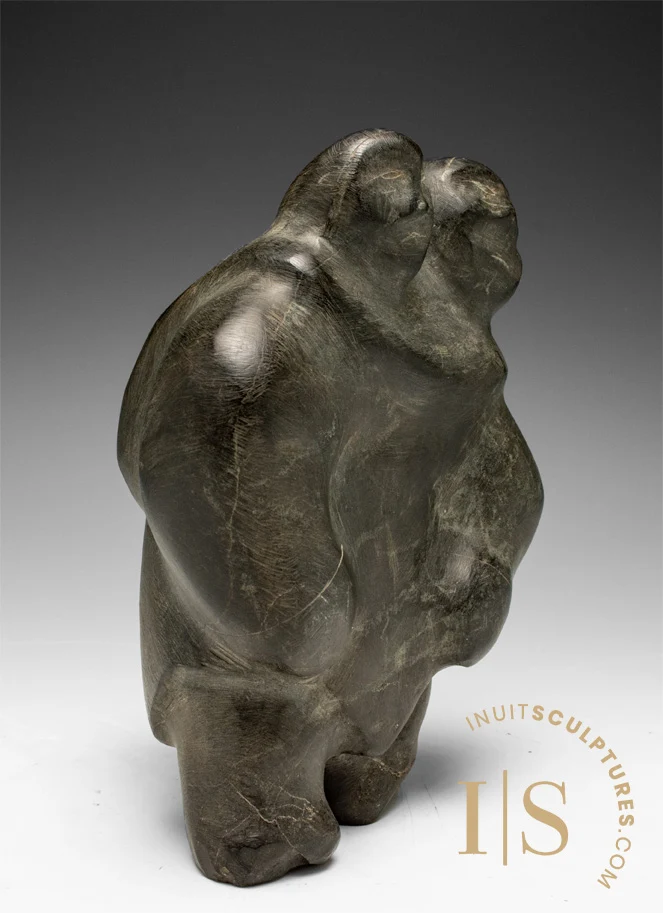VINTAGE 6" Mother and Child Barnabus Arnasungaaq *I Can See Your House From Here*