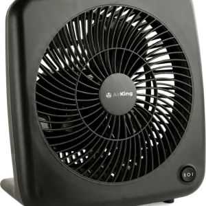 Tafelventilator - Zwart - Ventilator met 2 snelheidsstanden 35 dB - Bureau ventilator 18 cm diameter