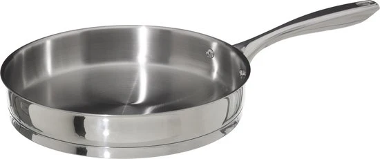 4goodz Dubbelwandige RVS Hapjespan met deksel - Zilver