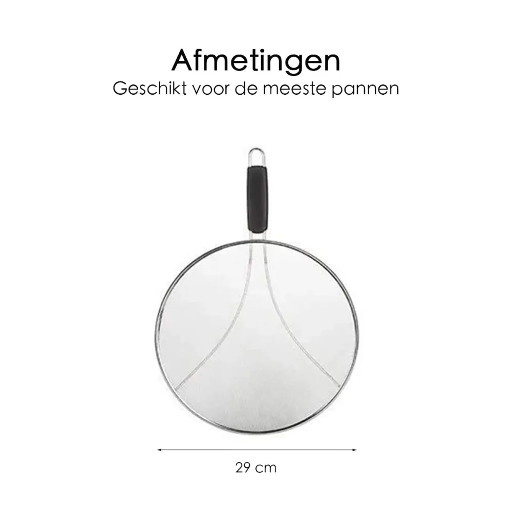 Anti Spatdeksel - Diameter 29 cm - Vaatwasserbestendig - Past op de meeste pannen