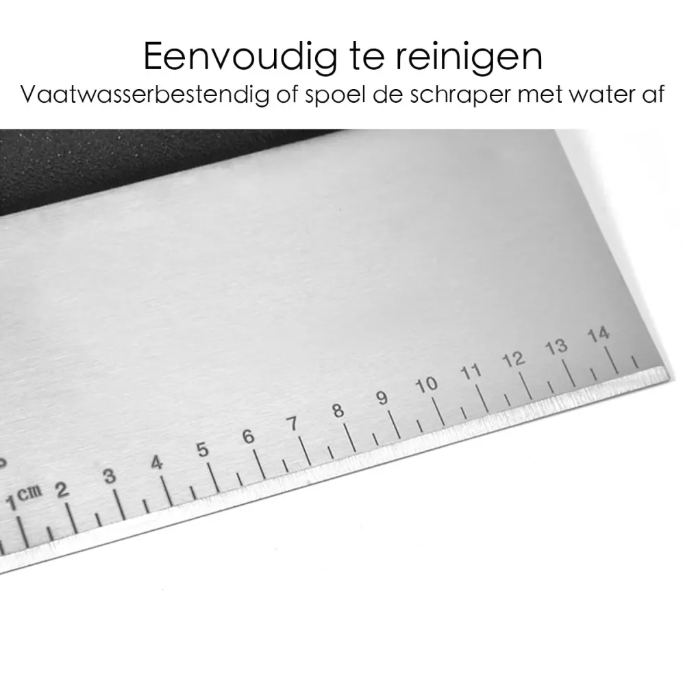 Deegschraper - RVS - Zwart-Zilver