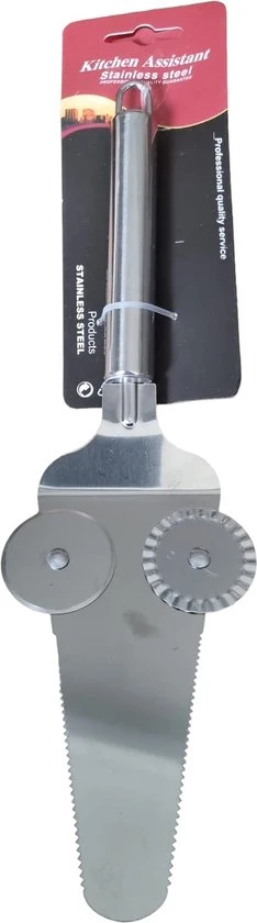 Pizzames 2 stuks - Pizzasnijder - Taart snijden - BBQ - Keuken - Multifunctioneel - Vaatwasser bestendig - RVS - Taartmes...