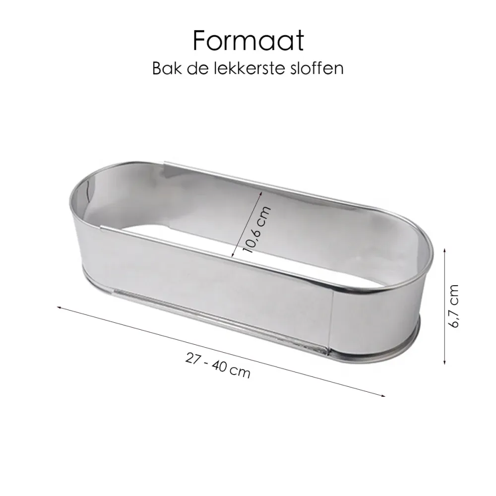 Sloffenring - Verstelbaar Bakframe - RVS - 27 - 40 cm