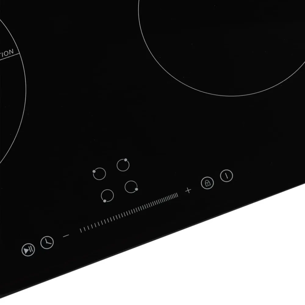 Inductiekookplaat met 4 kookzones aanraakbediening 7000 W glas