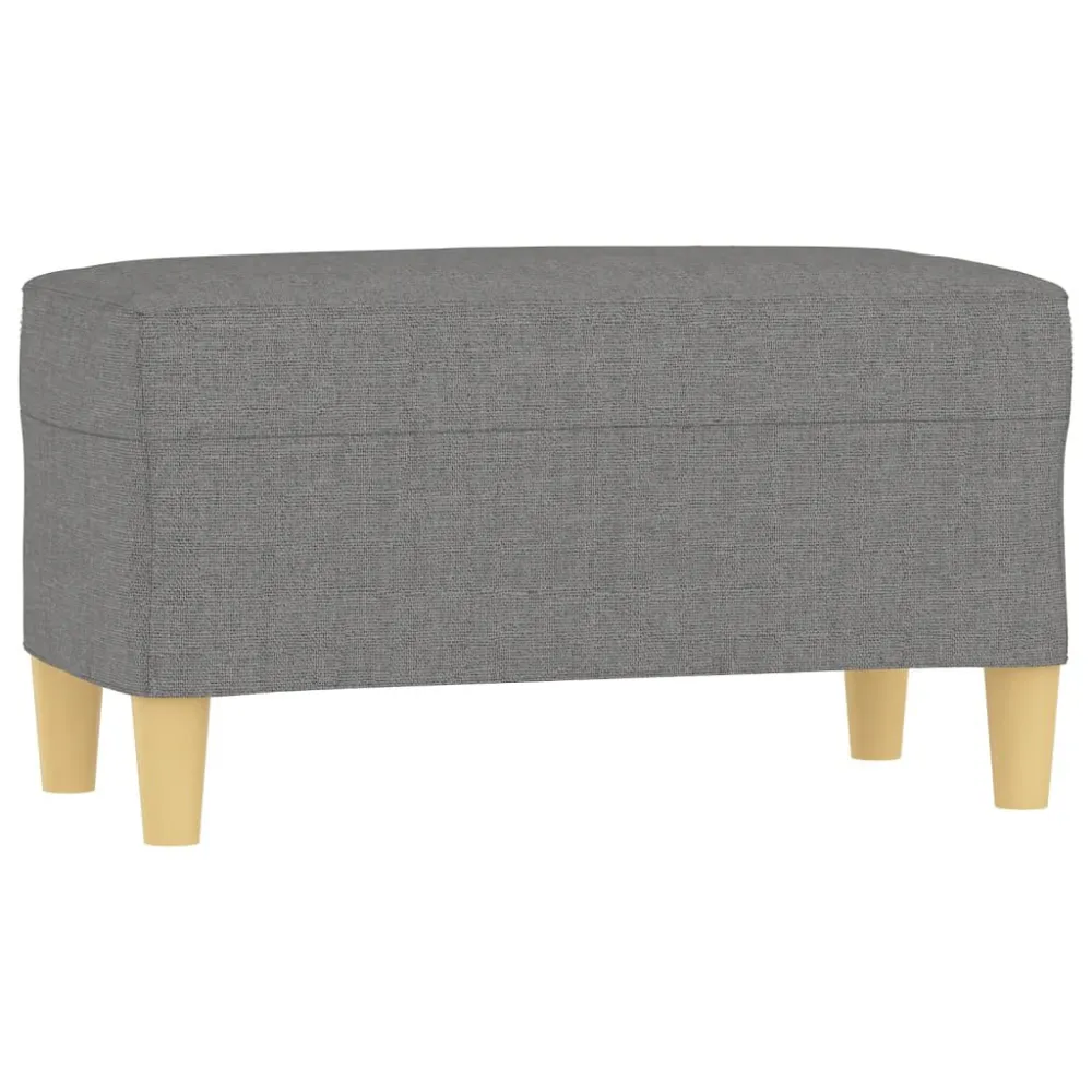 Bankje 70x35x41 cm stof donkergrijs