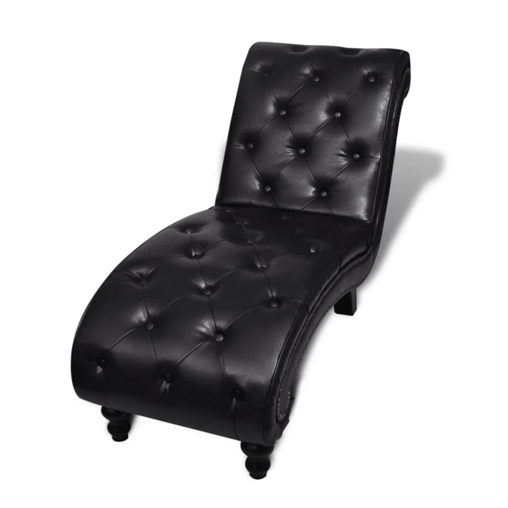 Chaise longue kunstleer bruin effen kleuren en patronen