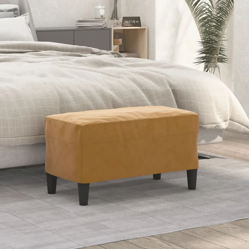 Premium Kwaliteit Bankje 70x35x41 cm fluweel bruin