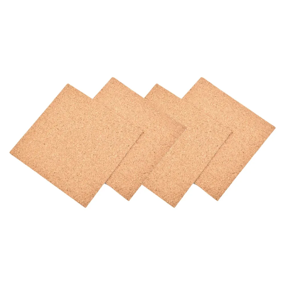 Kurk prikbord Vierkant - Zelfklevend - 4 stuks - 30 x 30 x 0,7 cm