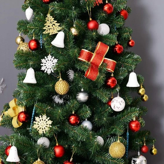 4goodz Kunstkerstboom Smal met metalen standaard - 210 cm - Ø81 cm