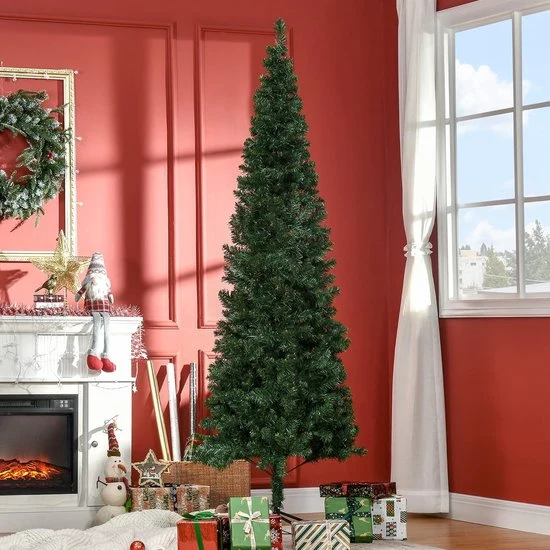 4goodz Kunstkerstboom Smal met metalen standaard - 210 cm - Ø81 cm